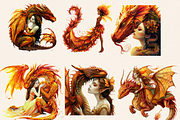 DRAGON FAIRY CLIPART PACK, a Person Illustration by Daring Digies (Thumbnail 2 of 10)