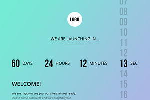Creative Coming Soon Template PSD