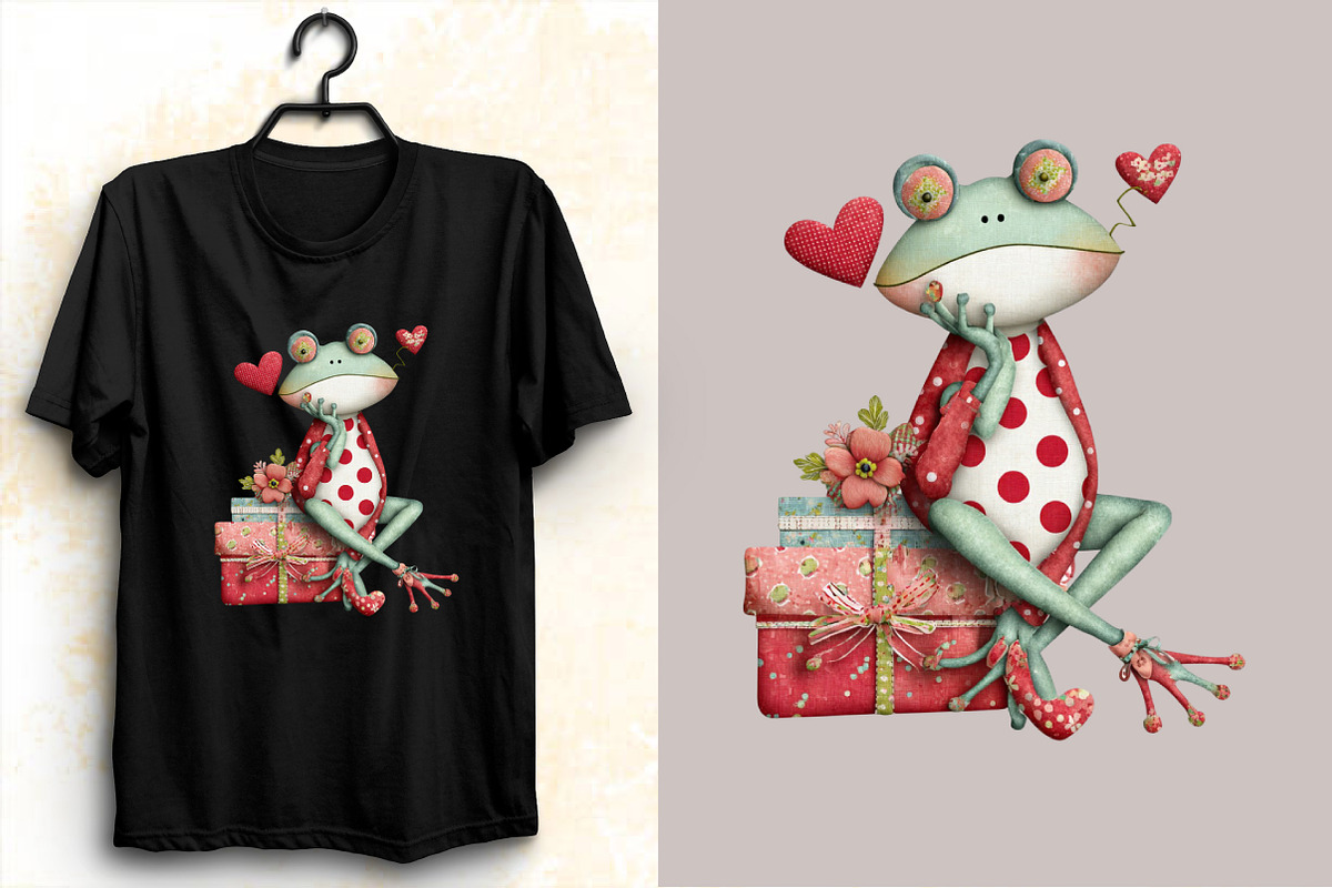 Quirky Valentine Day Frog Clipart Bu, an Illustration by SVGArt (Photo 5 of 8)
