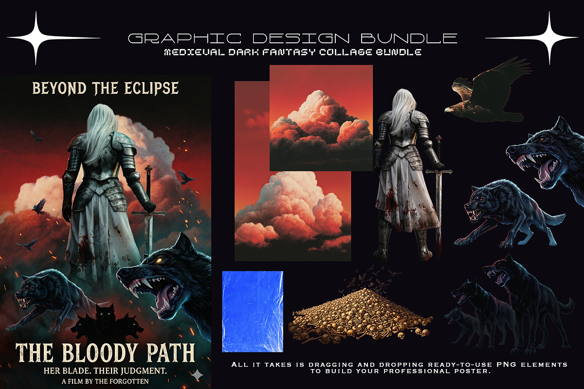 500+ Knightmare Codex - Bundle, an Object Graphic by Lilithcollageart (Photo 5 of 12)