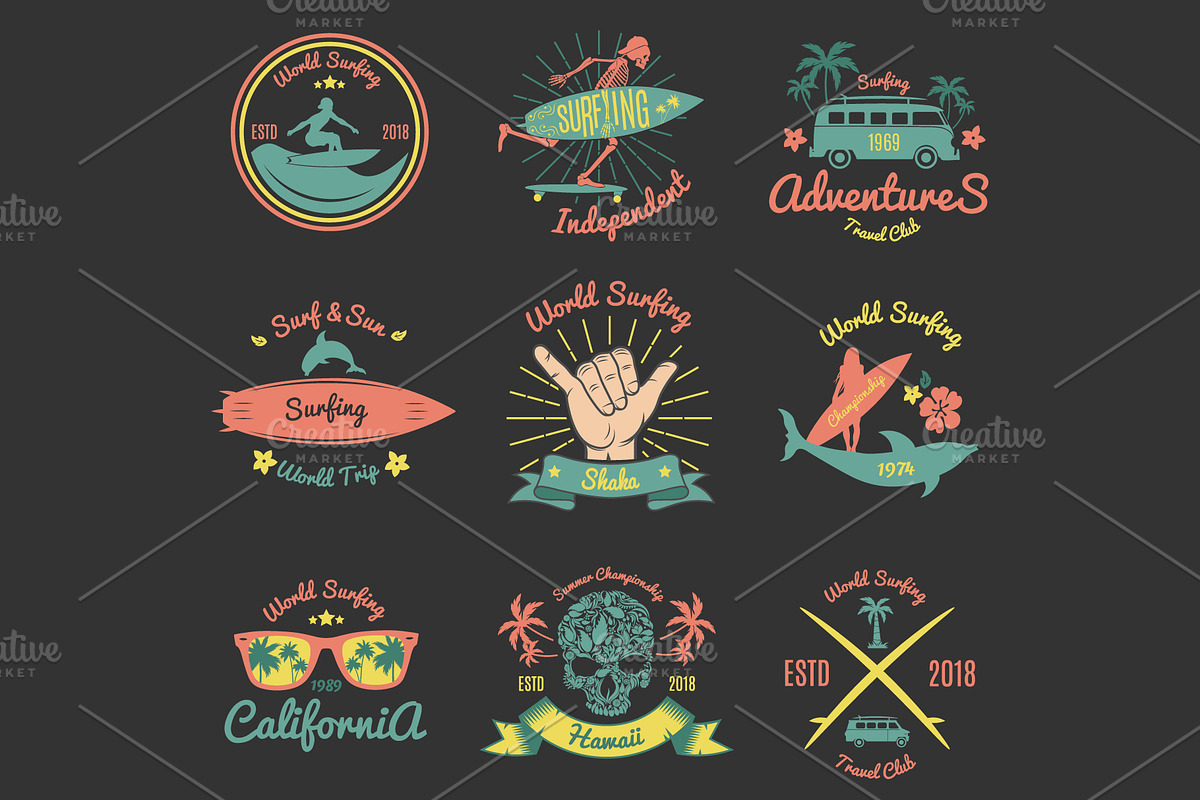 Surfing Bundle, an Illustration by Vector Market (Photo 10 of 12)