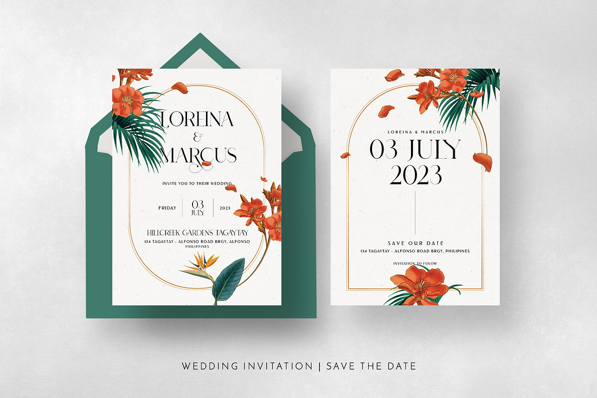 Fancy Tropical Wedding Suite, an Invitation Template by BlueRobinDesignShop (Photo 12 of 13)