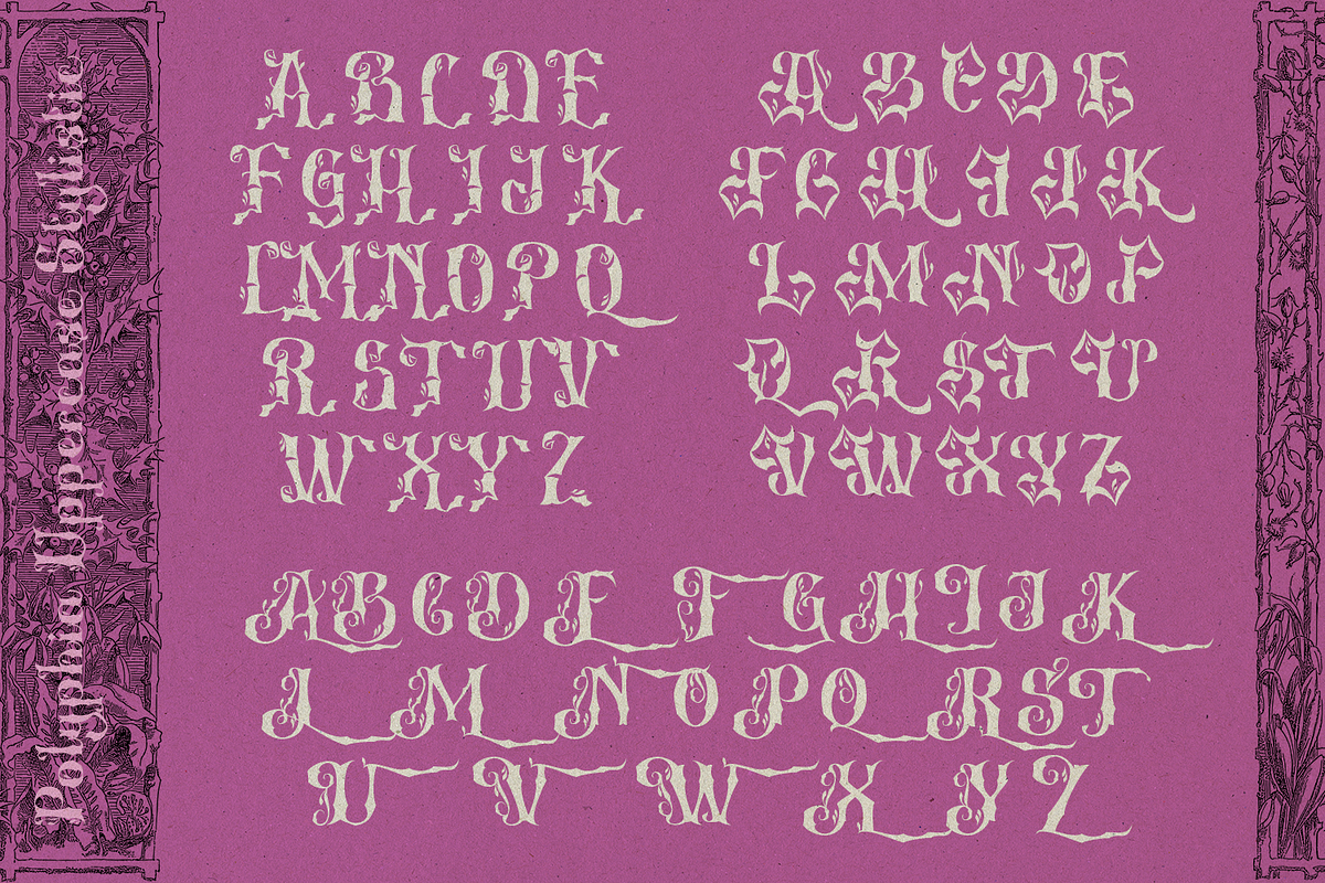 Polyphia - Decorative Font, a Blackletter Font by TypeClassHeroes (Photo 8 of 10)