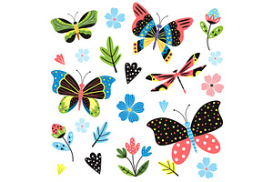 Butterfly Pattern. Bright Summertime