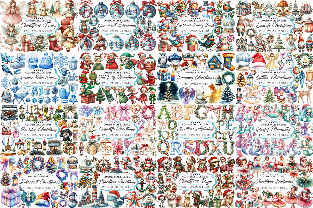 The Mega Christmas Clipart Bundle, an Illustration by designcity5 (Photo 2 of 3)