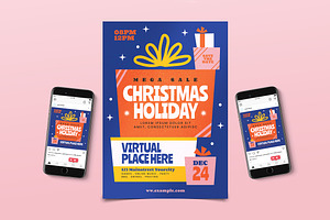 Modern Christmas Holiday Sale Flyer