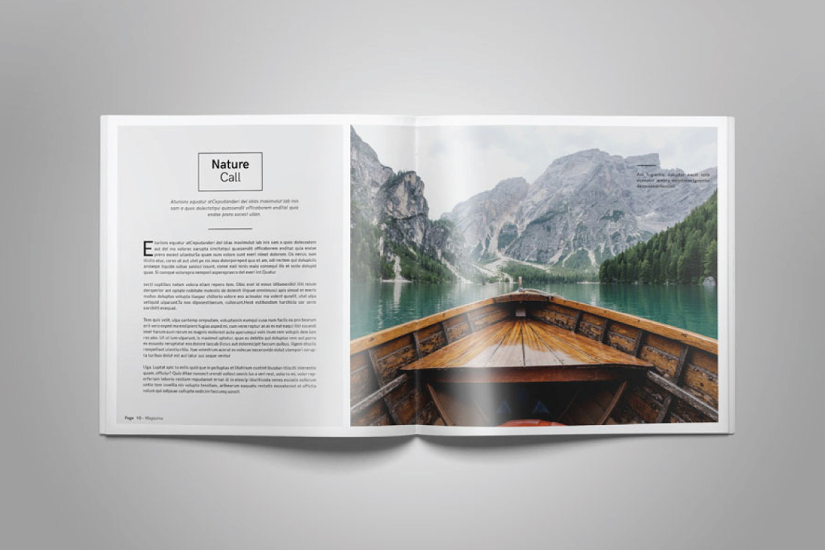 Square Magazine Template Indesign, a Magazine Template by Tiempo co (Photo 6 of 11)