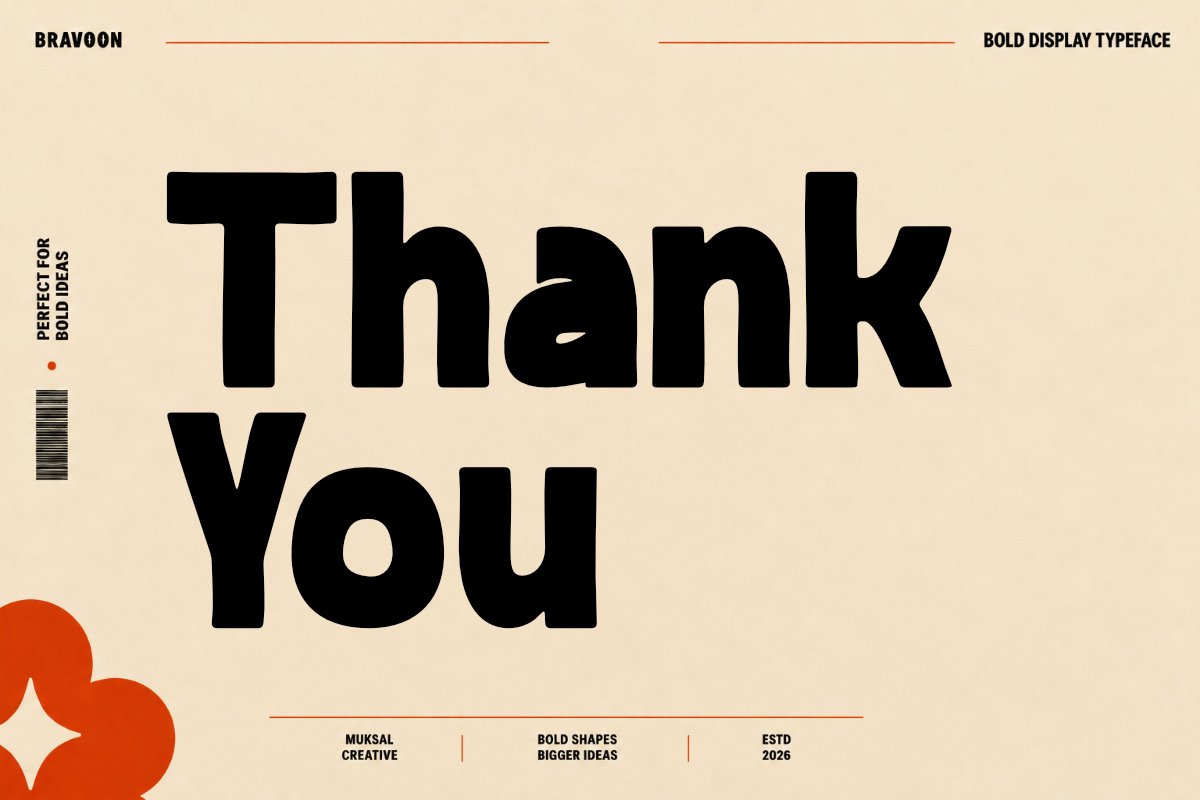 Bravoon — Bold Display Typeface, a Sans Serif Font by Muksal Creative (Photo 12 of 12)