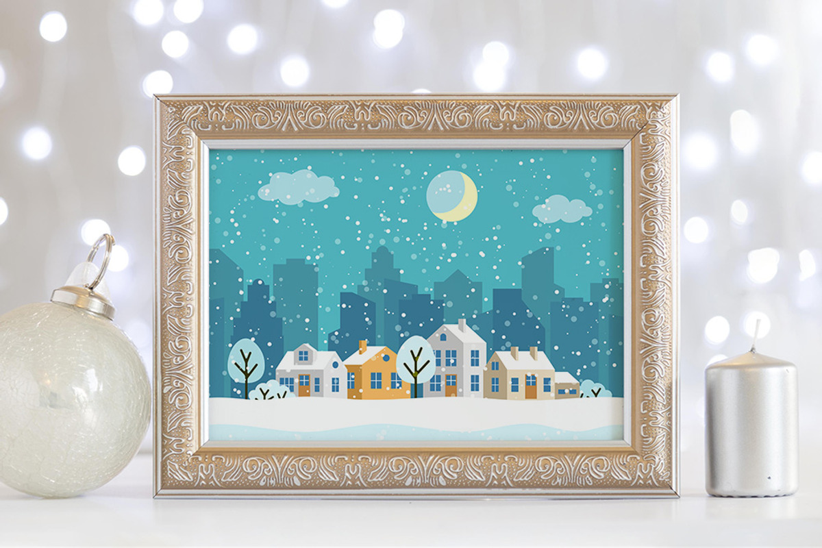 Winter Christmas landscapes, a Decorative Illustration by Primula`s shop (Photo 4 of 8)