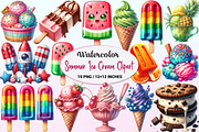 Summer Ice Cream Clipart, a Graphic by CitraGraphics (Thumbnail 1 of 4)