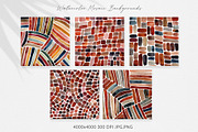 15 Watercolor Mosaic Backgrounds, a Texture Graphic by Sweet Fig (Thumbnail 4 of 10)