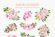 Sakura Blossom patterns, a Pattern Graphic by Volha Studio (Thumbnail 5 of 9)