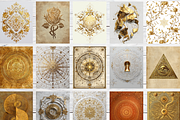 52 White Gilded Celestial Book Cover, a Brochure Template by LA Design (Thumbnail 3 of 10)