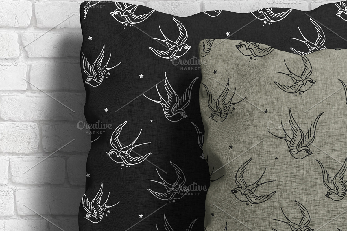 Swallow seamless Vector Pattern, a Pattern Graphic by BAD TASTE (Photo 4 of 5)