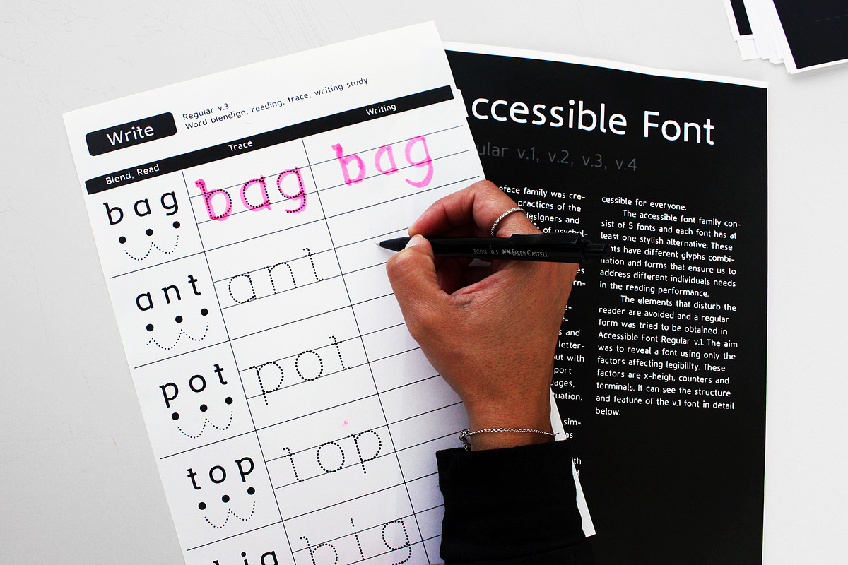 Accessible Font Version 5 preview 8