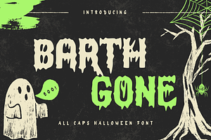 Barth Gone - Halloween Font