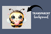 Whimsical Bee Mine Valentine Clipart, an Illustration by Designworld (Thumbnail 6 of 6)