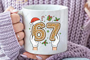 Christmas 67 Six Seven Cookies Santa, an Illustration by CraftArtStudio (Thumbnail 3 of 4)
