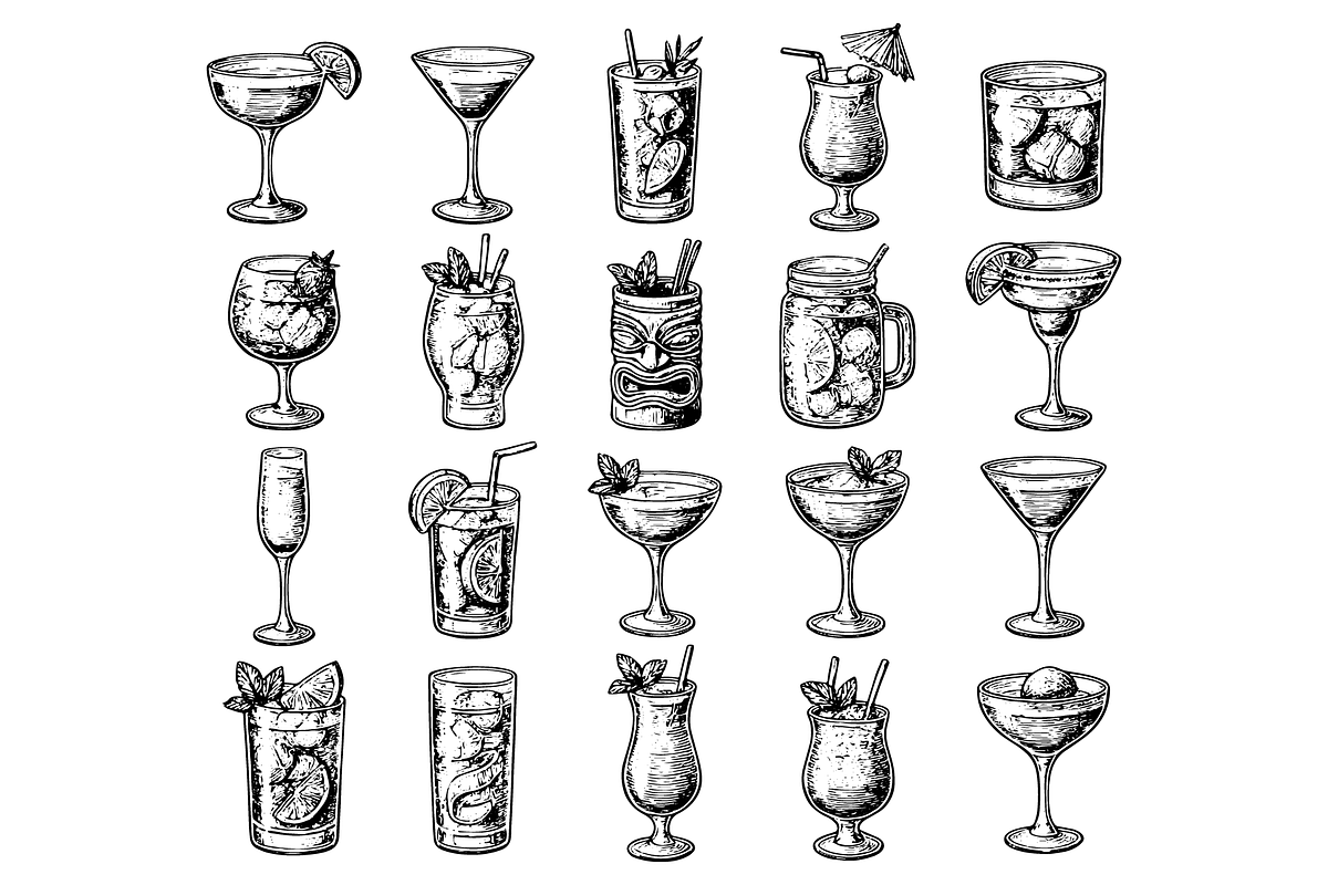 Cocktail Drinks Collection, an Object Graphic by RT Studio (Photo 2 of 4)