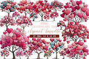 Quirky Valentine Day Tree Clipart, an Illustration by DreamArtGraphic (Thumbnail 1 of 4)