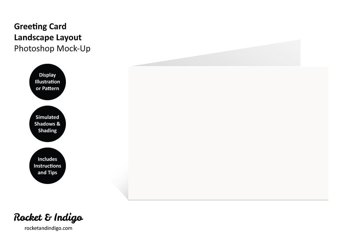 Greeting Card Photoshop Mock-Up 3, a Print Template by Rocket & Indigo (Photo 3 of 3)