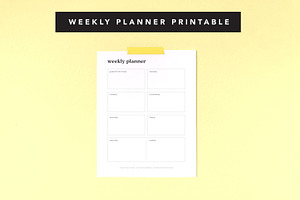 Weekly Planner Printable Minimal