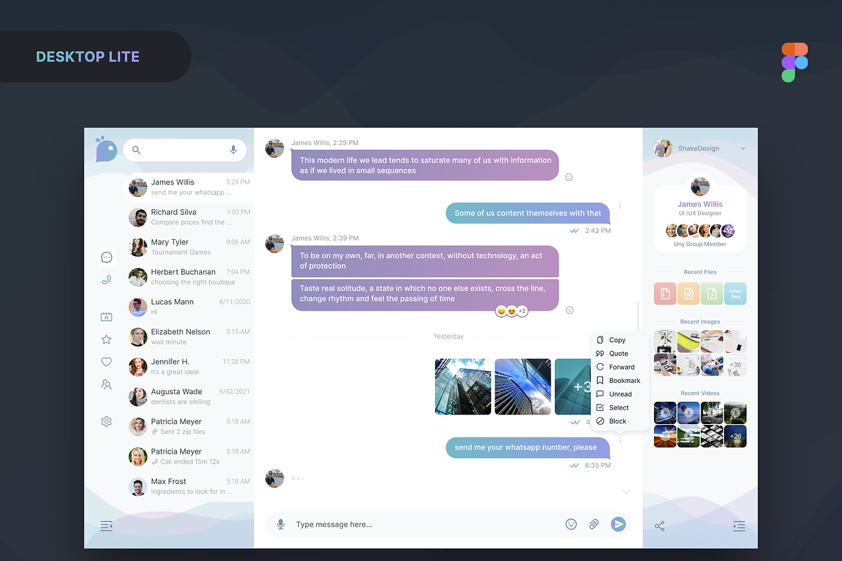 Uny Chat v1.0 - Figma Template, an App Template by emagweb (Photo 14 of 39)