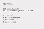 Amateur Typewriter monospaced font, a Sans Serif Font by Ana's Fonts (Thumbnail 3 of 10)