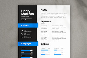 Modern Clean Resume CV, a Resume Template by Saman Osama