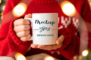 Christmas 11oz Mug Mockup – Holiday
