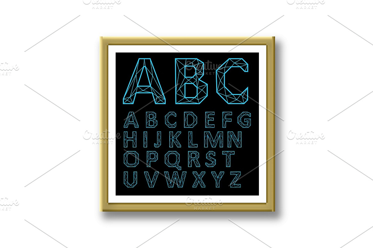 Neon letters. Alphabet, an Outline Icon by RODINA (Photo 3 of 3)