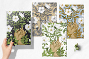 Cherokee rose clipart pattern set, a Decorative Illustration by Yelloo Fish (Thumbnail 15 of 21)