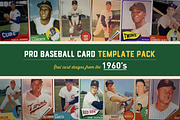 1960's Pro Baseball Card Templates, a Card Template by Chris Weibring (Thumbnail 1 of 11)