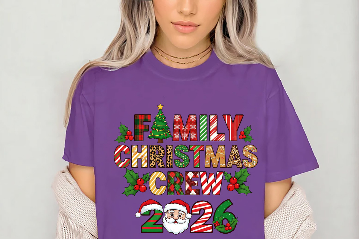 Retro Family Christmas Crew 2026 Png, a Seasonal Illustration by Rose Art (Photo 2 of 4)