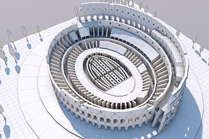 Low Poly Colosseum Rome Italy Landma