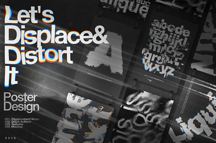 Displacement Maps and Glitch Actions, a Background Graphic by Inartflow