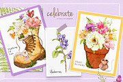 Cute Mice & Friends Clipart Set, an Animal Illustration by Pretty Little Lines (Thumbnail 4 of 13)