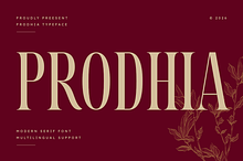 Prodhia | Modern Serif Font
