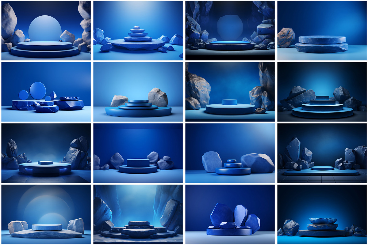 Blue Podium Background, a Background Graphic by Forhadx5 (Photo 3 of 4)