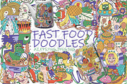 Fast Food Doodles. Vector and raster, a Food Illustration by Oliana Moroz (Thumbnail 1 of 25)