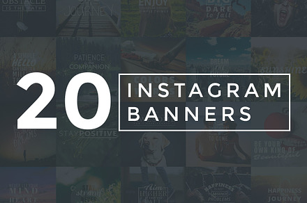 20 Inspiring Instagram Banners, a Social Media Template by SparkleStock