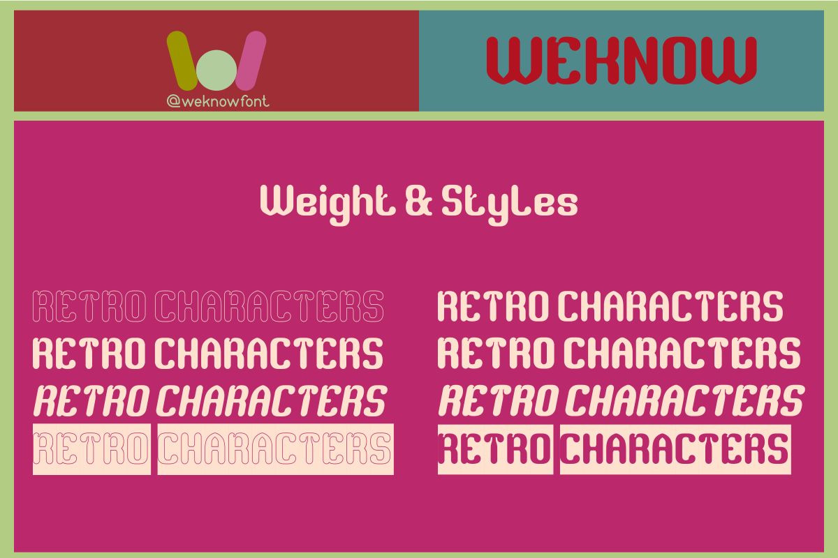 Retro Characters font, a Font by weknow (Photo 7 of 8)