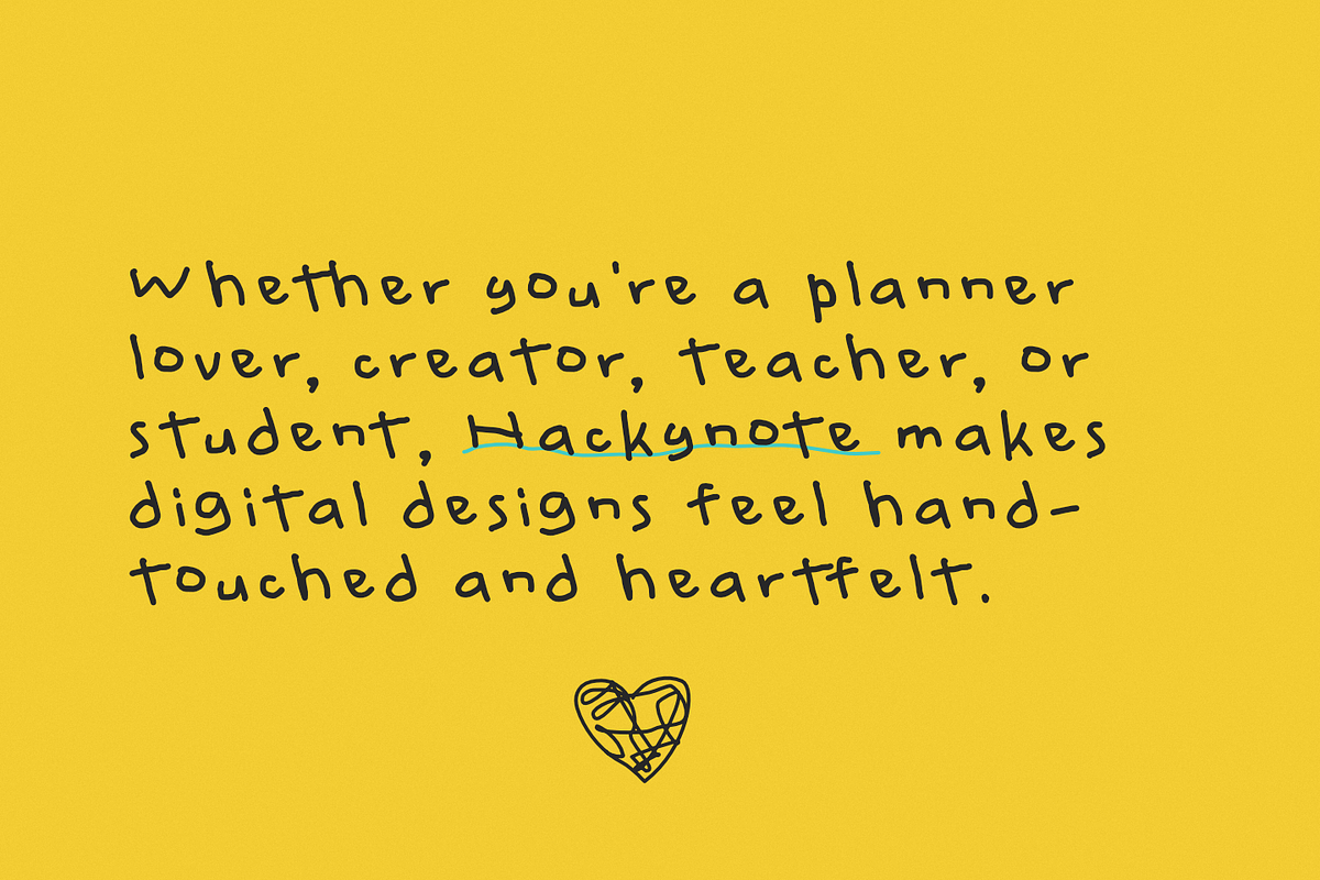 Hackynote – Playful Note Font, a Handwritten Font by TypeTasty Font (Photo 10 of 10)