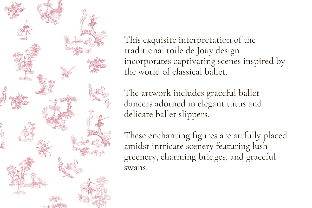 Ballet Toile de Jouy Pattern, a Background Graphic by Hughes Studio (Photo 3 of 7)