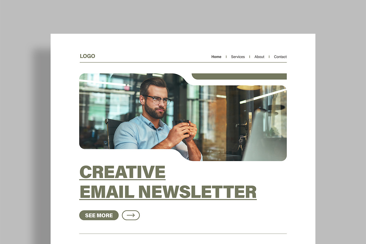 Modern Business Newsletter Design, an UI Kit Template by MightyDesign (Photo 2 of 9)