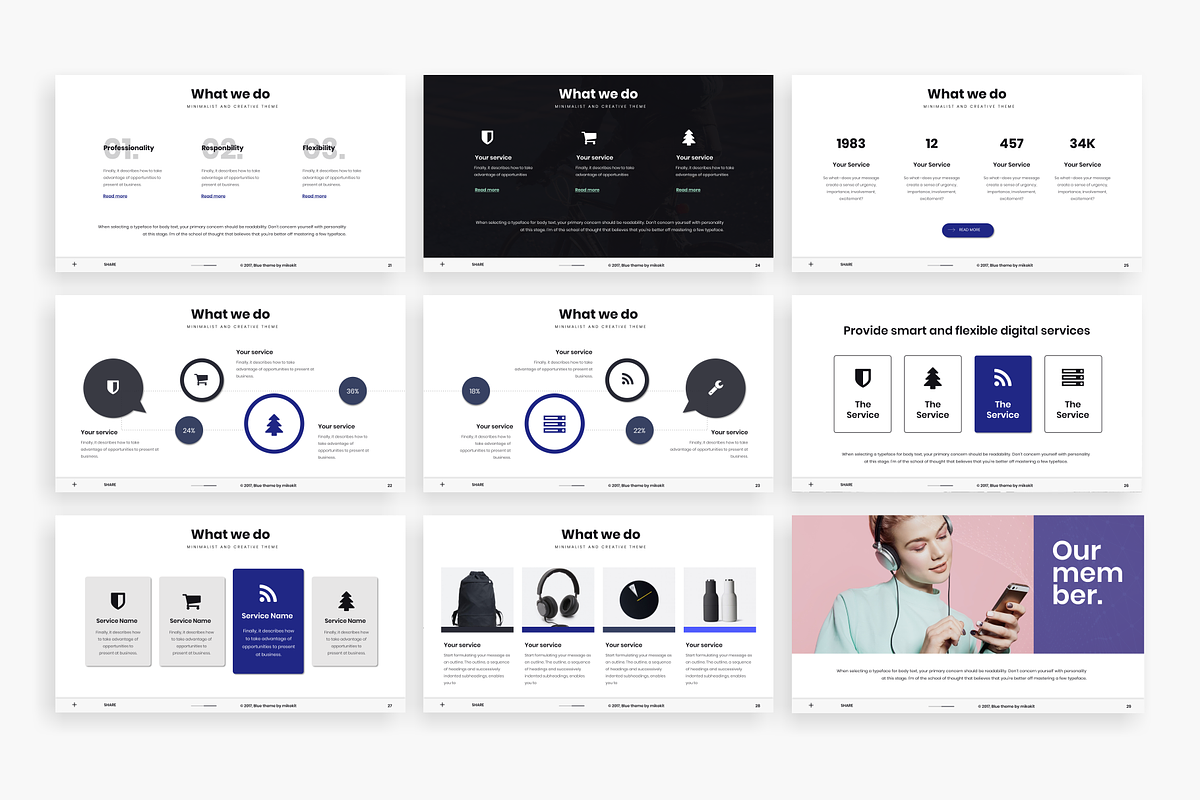 Blue - Powerpoint Template, a Presentation Template by Mikokit (Photo 4 of 12)