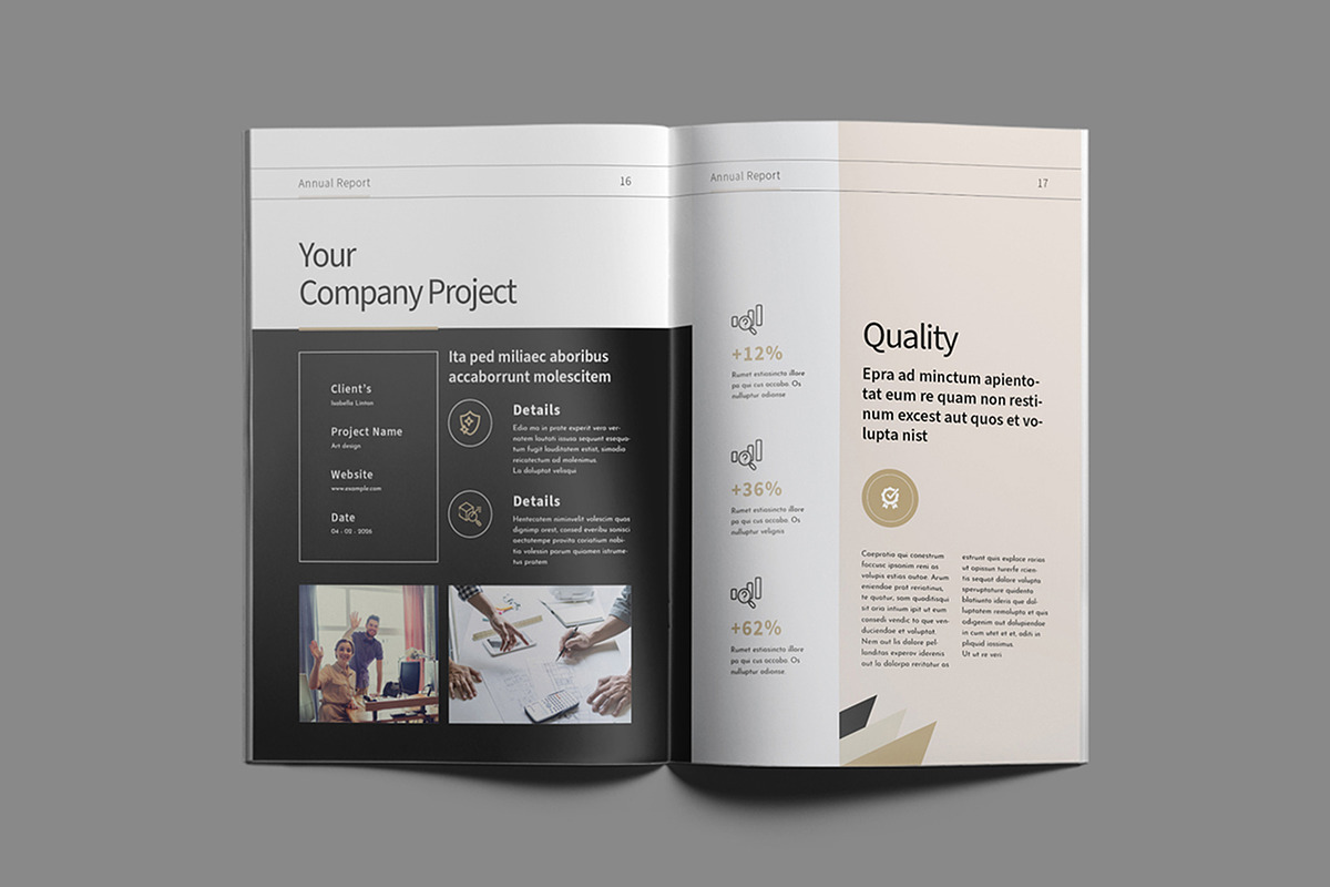 Annual Report Template, a Brochure Template by White Graphic (Photo 10 of 15)