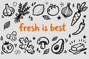 Food & Kitchen Hand-Drawn Doodle, a Food Illustration by Huza Studio (Thumbnail 9 of 10)