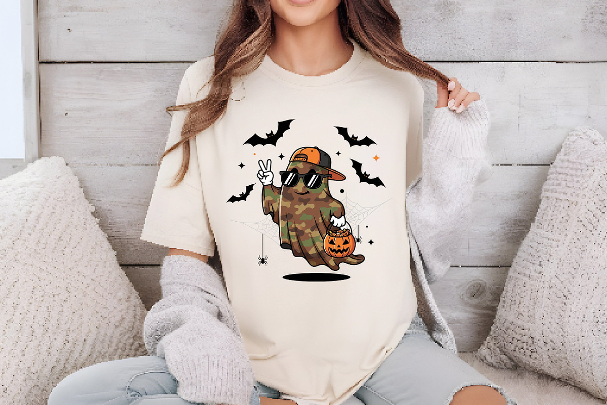 Spooky Dude Camo Ghost Halloween PNG, an Illustration by Dream Creation (Photo 5 of 5)