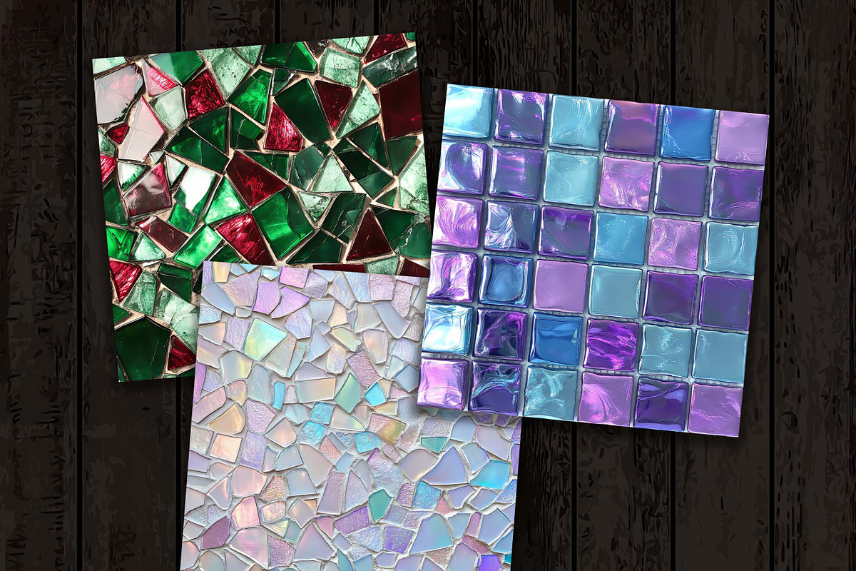Mosaic Pattern Digital Paper Pack, a Pattern Graphic by Design Scotch (Photo 4 of 8)